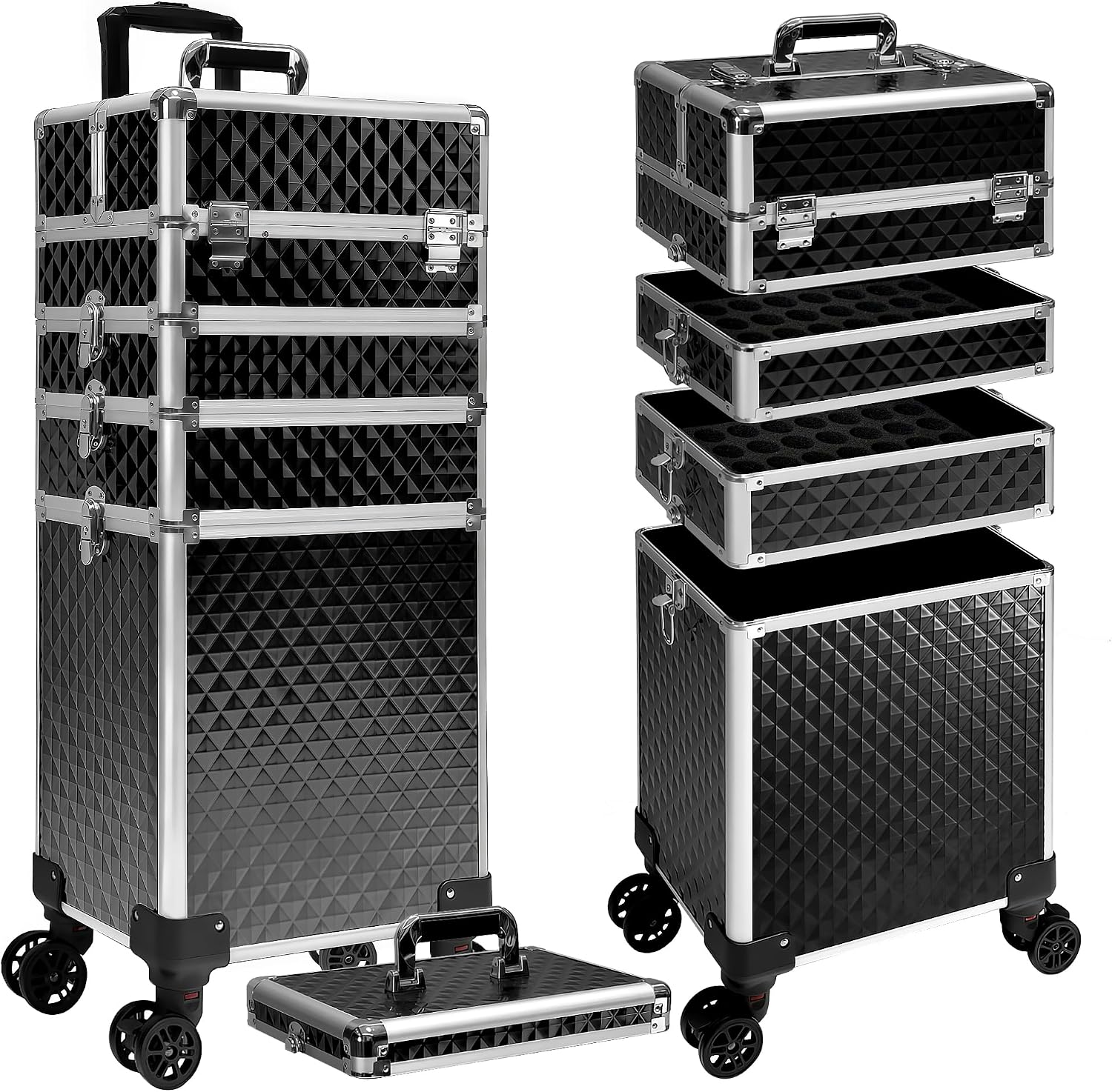 Beauty Of Makeup - Valise de maquillage à roulettes, boîte