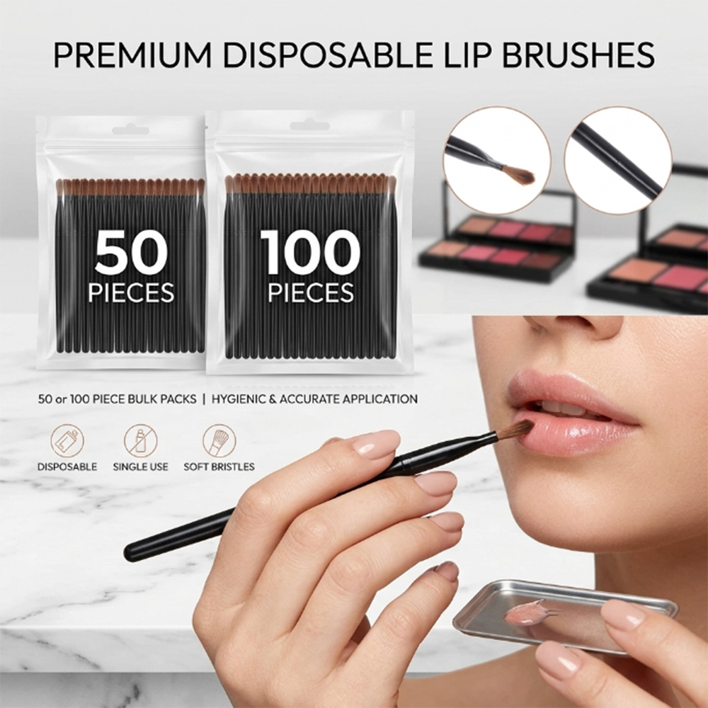 Beauty Of Makeup - Ensemble de pinceaux à lèvres jetables,