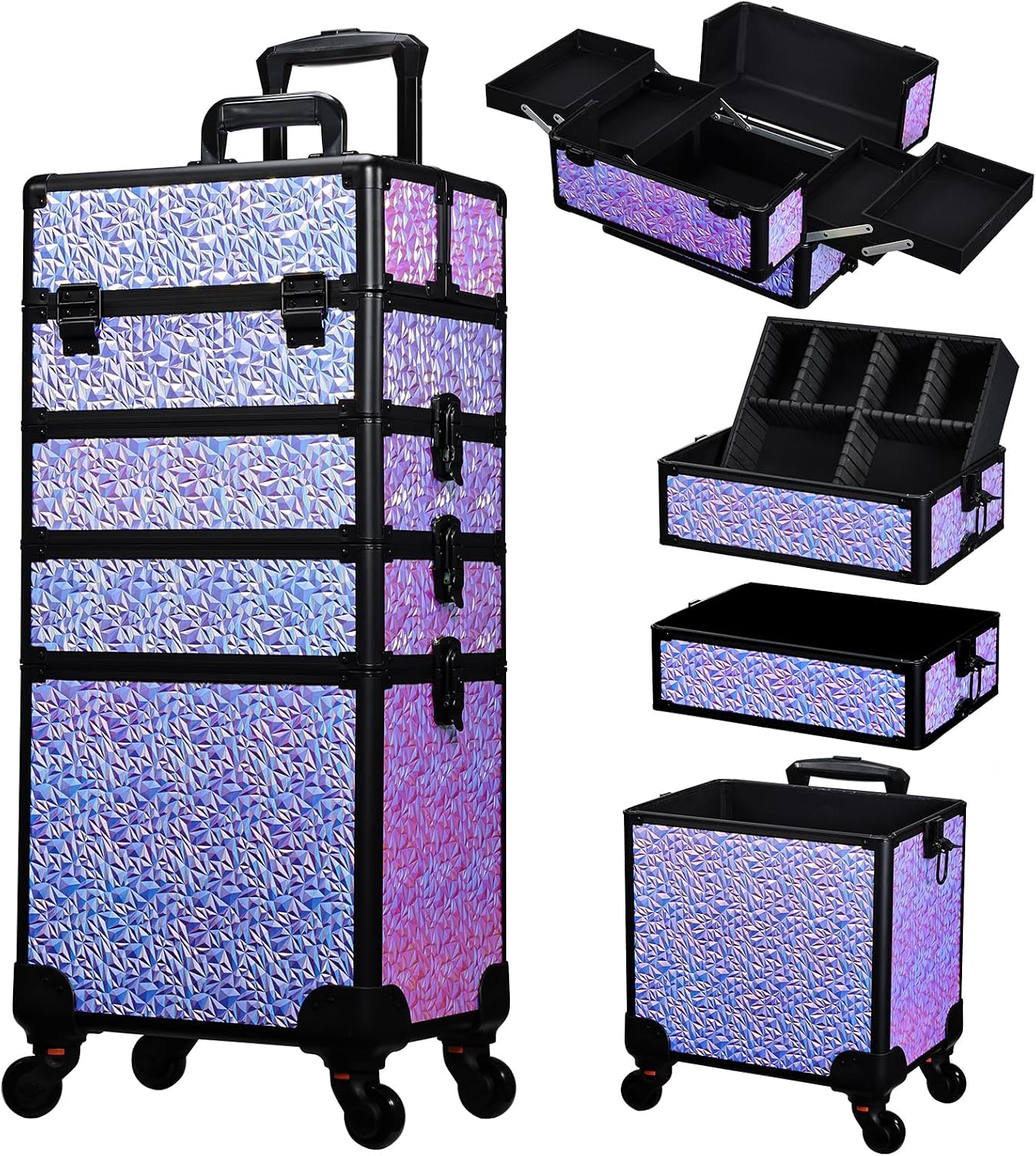 Beauty Of Makeup - Valise de maquillage à roulettes, grand