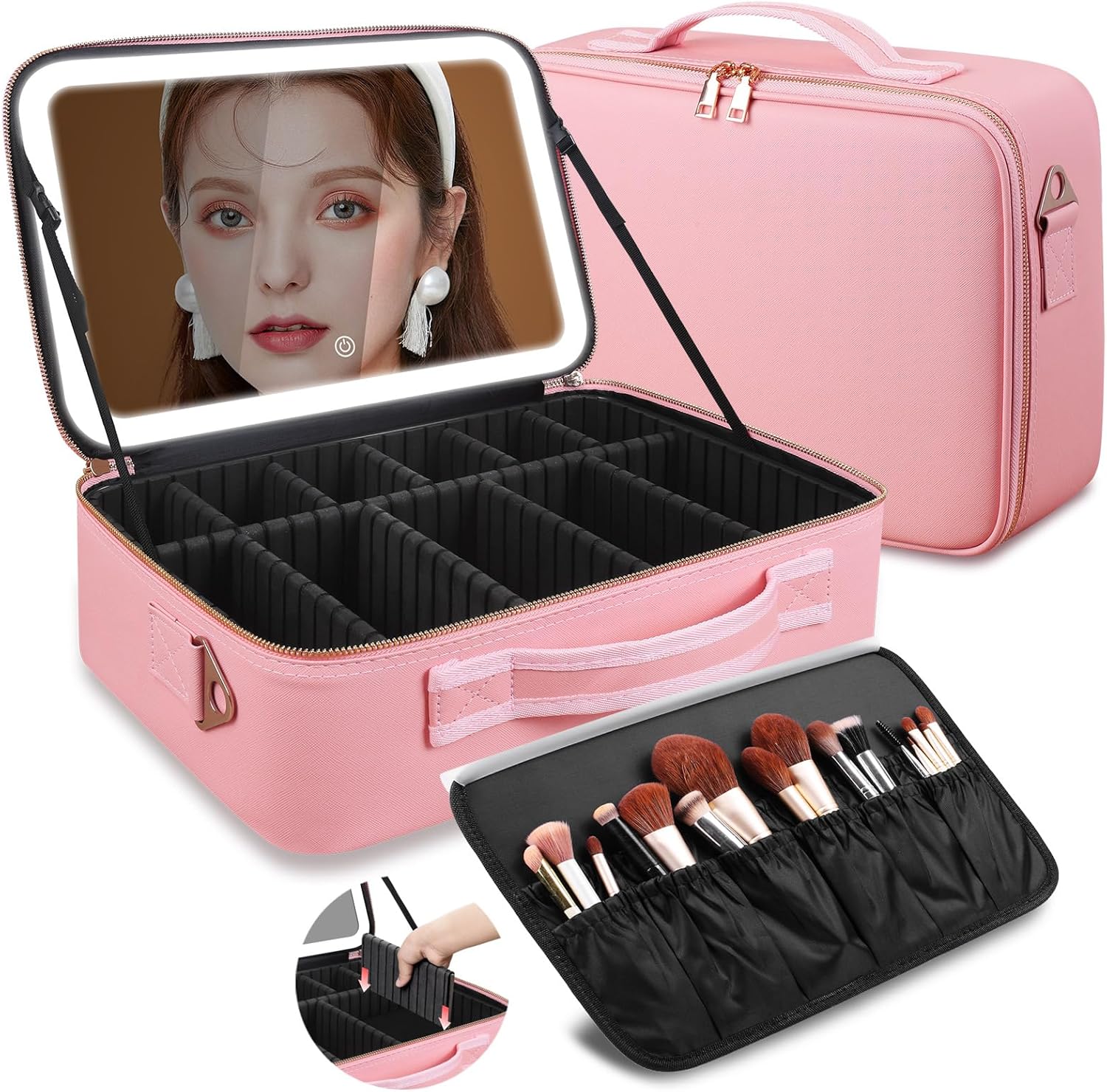Beauty Makeup Women - Trousse de maquillage grande capacité 15''x11''